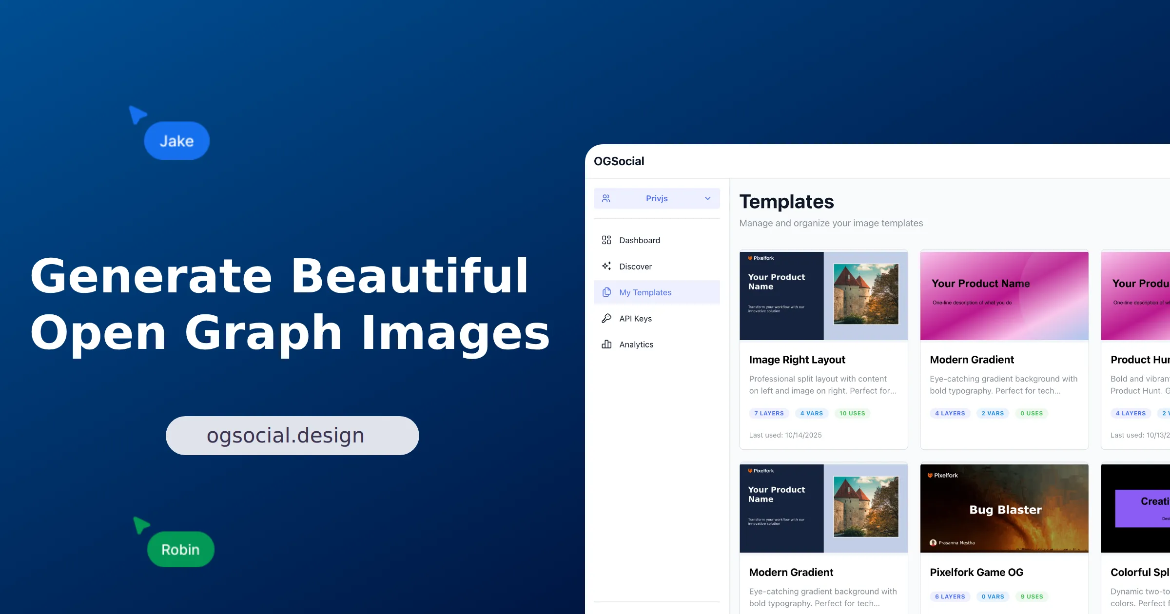OGSocial - Dynamic Open Graph Image Generator | Create Beautiful OG ...